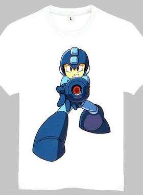Rockman T-shirt 洛克人 T恤 欧美潮流T恤 游戏T恤