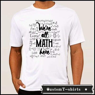 We'reAllMathhere数学math上衣成人男女T恤T-shirt