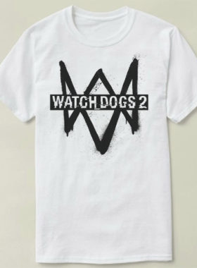 WatchDogs2看门狗2TeeShirt圆领打底上衣电玩游戏T恤成人1