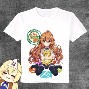 衣服 龙与虎 逢坂大河 とらドラ 动漫T恤 长短袖款白T 痛T 周边