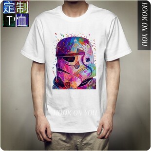 T-shirt爆款电影彩色头像星球大战男士短袖T恤周边欧美潮T