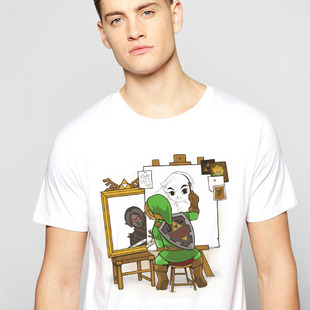 Legend of Zelda塞尔达传说Cuccos TeeShirt成人T恤定制圆领衣服k