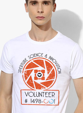 Portal传送门Gabe Newell Valve TeeShirt成人T恤定制圆领衣服5