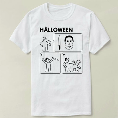 Halloween月光光心慌慌MichaelMyersTeeShirt圆领衣服定制T恤6