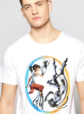 Portal传送门Gabe Newell Valve TeeShirt成人T恤定制圆领衣服17