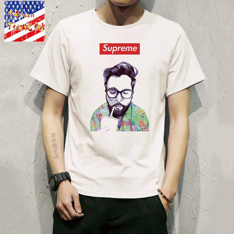 可乐大叔T恤短袖男 休闲新品 莫代尔T桖衫半袖潮流衣服