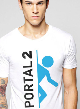 Portal传送门Gabe Newell Valve TeeShirt成人T恤定制圆领半袖1