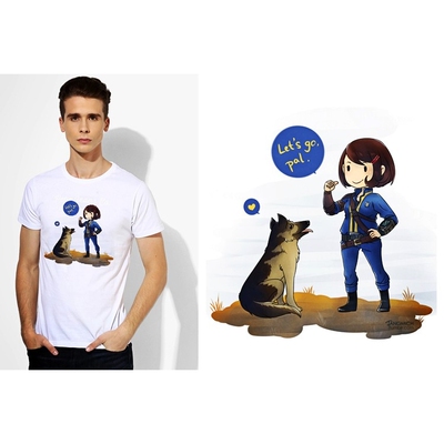Fallout4vaultboy辐射4T-Shirt美T恤班服上衣TEE圆领衣服14