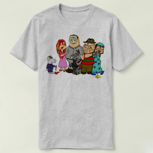 frddy jason pinhead horror 定制 DIY 衣服 短袖  T-Shirt T恤