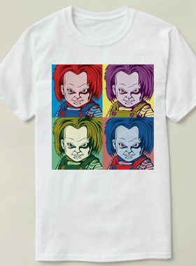 Child'sPlay鬼娃回魂ChuckyTeeShirt圆领衣服定制成人T恤4