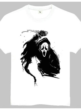 ScreamT-shirt惊声尖叫T恤欧美潮流T恤白面具男T恤