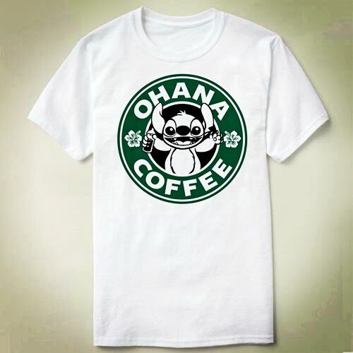 StitchOhanaCoffee衣服来图上衣DIYTeeT-ShirtT恤衣服
