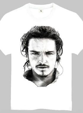 Orlando Bloom T-shirt 精灵王子 奥兰多 布鲁姆 T恤 欧美潮流T恤