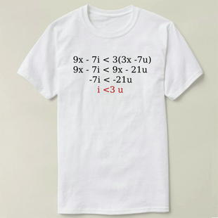 Shirt Equation math maths Tee mathematics 衣服 T恤 数学