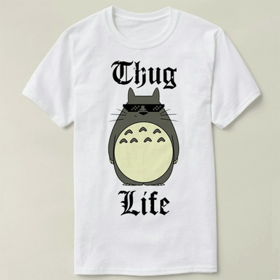 T-ShirtTotoroThuglifeDIYTee男