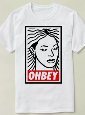 OHBEY beyonce 碧昂斯 个性 半袖 定制 DIY Tee T-Shirt T恤 半袖