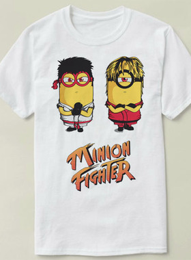 Minion  Ryu Ken Street Fighter街霸Tee Shirt圆领半袖上衣T恤