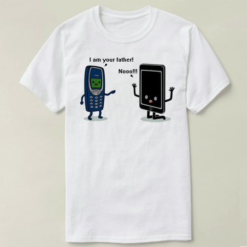 GEEK programmer极客程序员 nokia iphone father T-Shirt T恤-封面