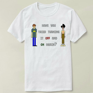 Off and On Again IT Crowd Moss IT狂人群英 衣服Tee Shirt T恤
