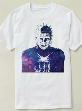 Hellraiser养鬼吃人pinhead钉头鬼圆领衣服成人TeeShirtT恤8