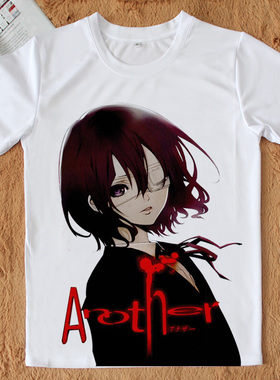 another 见崎鸣 推理动漫T恤 男女A3运动T恤 大幅面印花