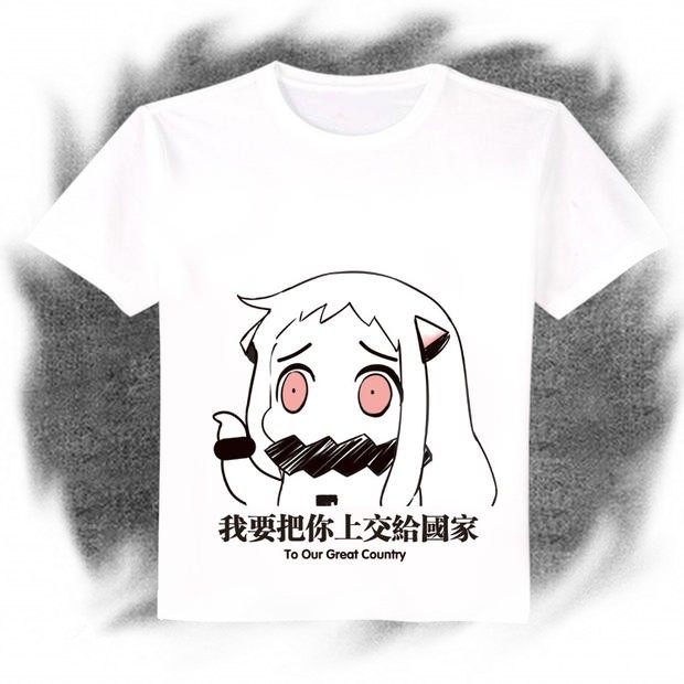 舰队collection 北方栖姬/北方酱 动漫白色t恤短袖长袖07