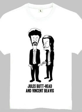 Beavis Butt T-shirt 瘪四与大头蛋 T恤 欧美潮流T恤 动漫T恤