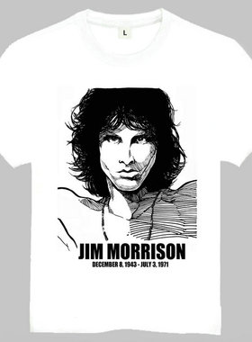 jim morrison T-shirt 名人T恤 吉姆·莫里森 T恤 欧美潮流T恤