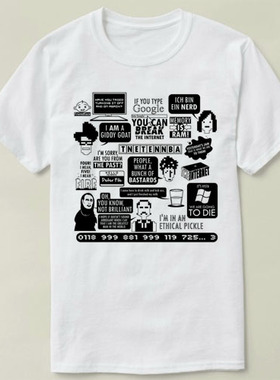 The IT Crowd Moss IT狂人群英 Quotes DIy半袖Tee Shirt T恤
