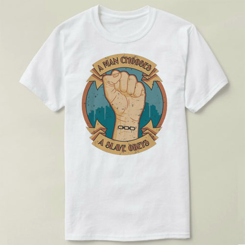 A Man Chooses A Slave Bioshock 生化奇兵video game Shirt T恤