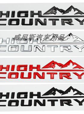 适用于雪佛兰Silverado 索罗德车标HIGH COUNTRY车尾标车门侧标贴