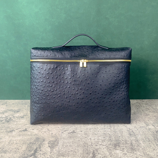 男士 商务公文包手工高端轻奢真皮大容量复古手提包牛皮电脑包 新款