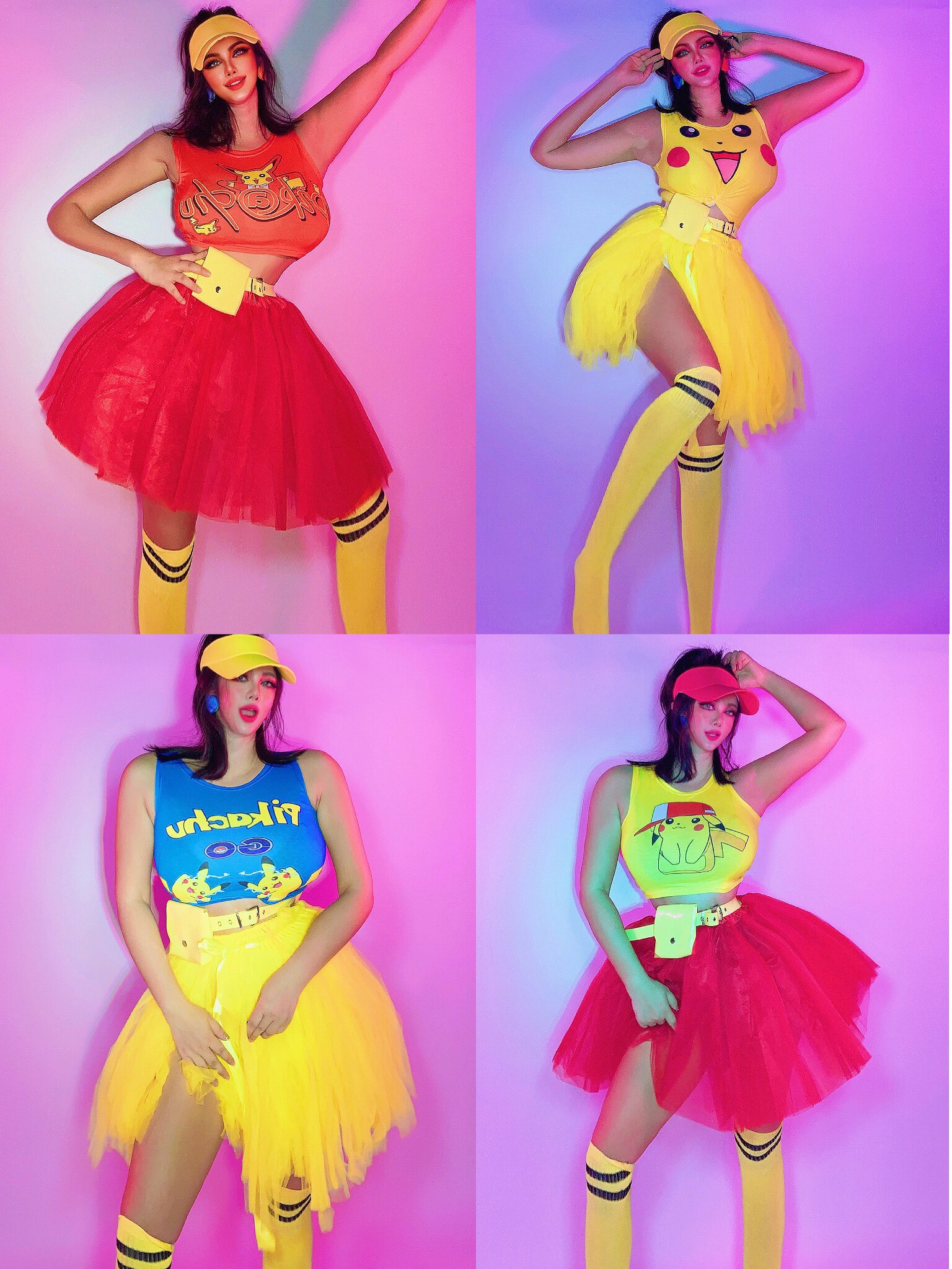 sasa派对0903夜店派对电音节gogo网红小姐姐性感可爱彩色蹦迪套装