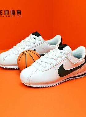 正品耐克Nike阿甘鞋儿童鞋魔术贴小白鞋轻便休闲运动鞋DM0951-106