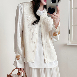 糖安妮 2026春国风刺绣马甲女宽松显瘦百搭坎肩背心上衣 新中式