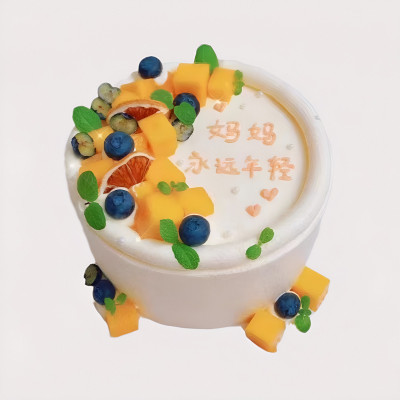 妈妈生日创意蛋糕邵阳市武冈邵东新隆回县洞口回龙寺镇店同城配送