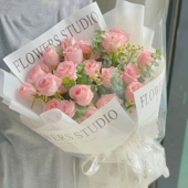 女神生日21朵戴安娜玫瑰鲜花重庆渝北巴南长寿江津合川店同城配送