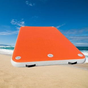 水上浮台拉丝布钓鱼充气钓鱼平台充气折叠户外野钓耐磨