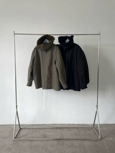 NUESE韩国东大门2025年秋季新款立领休闲加绒拉链外套女