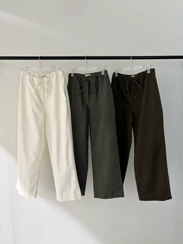the brunch韩国东大门26fw 秋冬 韩系复古磨毛水洗休闲抽绳裤 3色