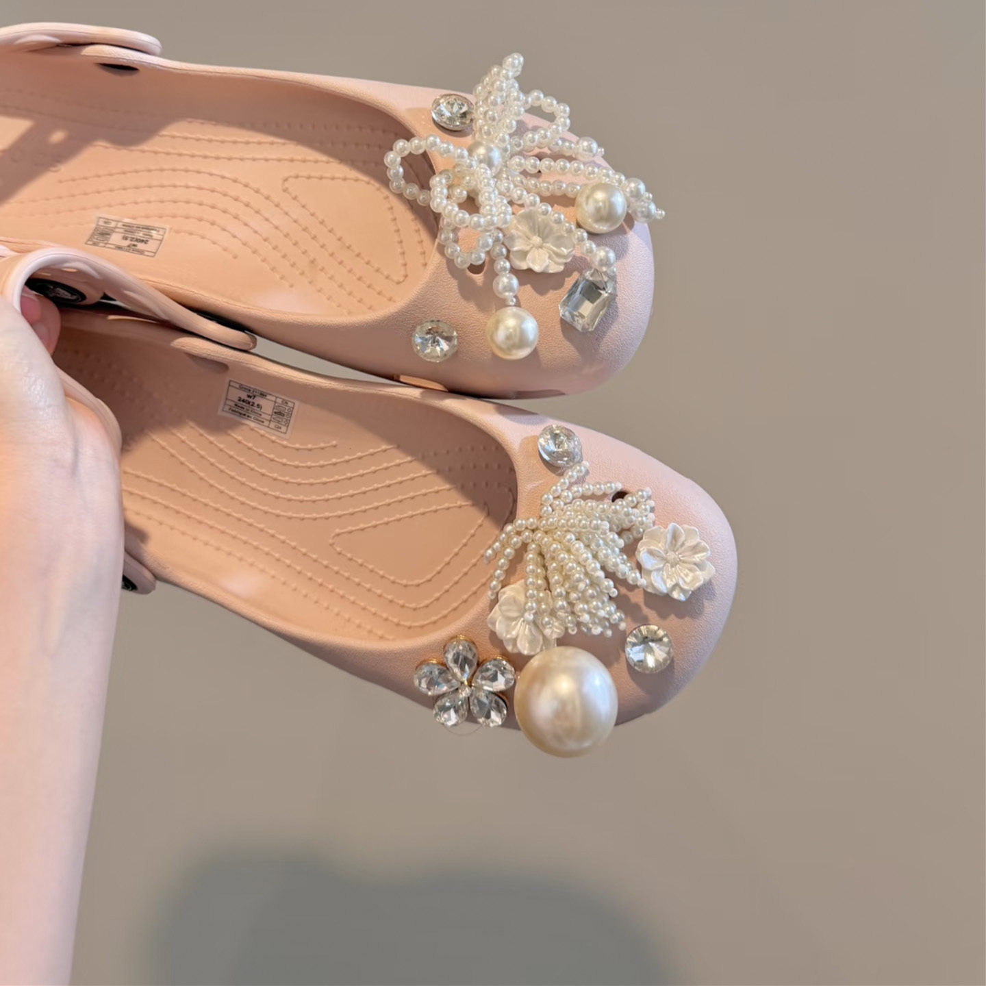 珍珠芭蕾｜适配crocs芭蕾洞洞鞋花鞋扣DIY配饰品鞋花装饰卡扣高级