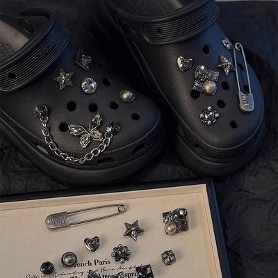2025新款洞洞鞋装饰配件高级感男