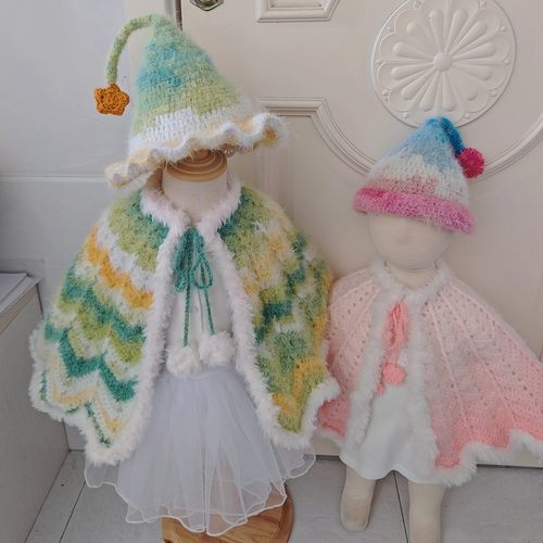 儿童精灵帽毛线钩织材料包星星