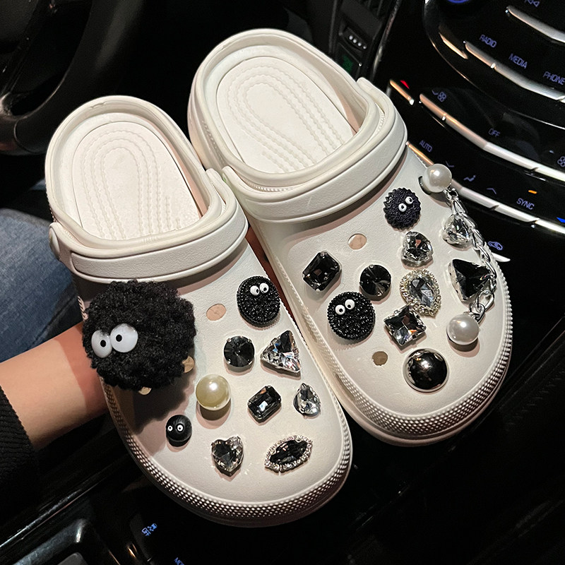 适配卡骆驰洞洞鞋配饰鞋扣配件鞋花crocs卡扣装饰扣cross钻石链条