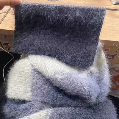 新款毛线长段染毛线手工diy围巾