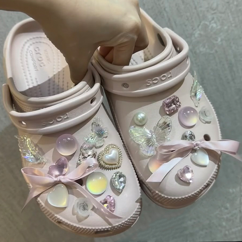甜妹高级芭蕾风鞋花丝带配饰少女