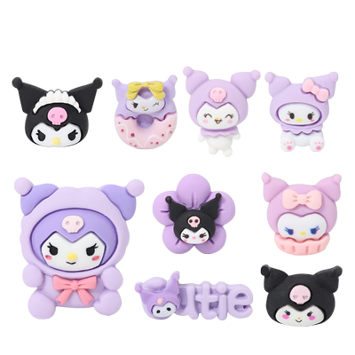 原色部落紫色甜酷鞋花鞋子卡扣