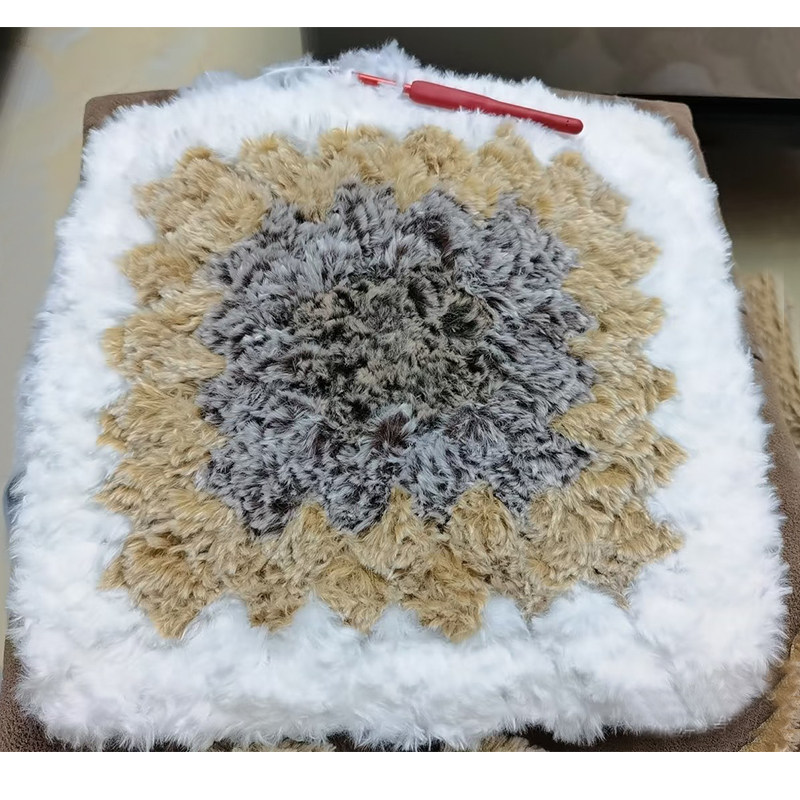 手工编织diy段染混色彩色仿水貂绒皮草线毛线钩织围巾帽子毯子线