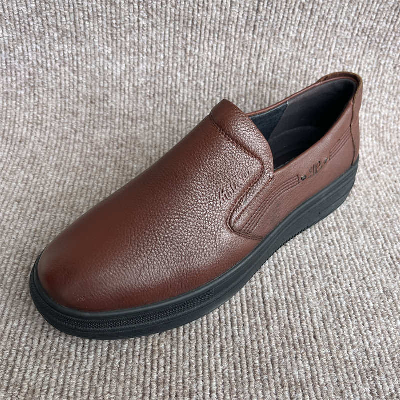 38-43码男牛皮日常休闲鞋真皮软面套脚办公室厚底皮里舒适爸爸鞋,流行男鞋,休闲皮鞋,淘宝优惠券,粉丝福利购,淘宝优惠卷