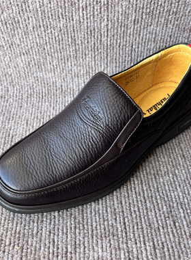 38 40真皮男士皮鞋头层牛皮中老年鞋套脚舒适软底父亲鞋  FD96312